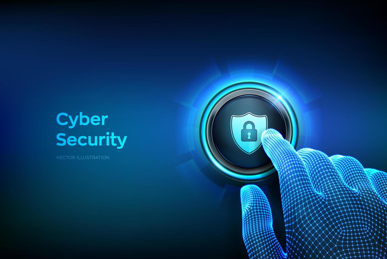 Cyber security. Protect and safe concept. vector