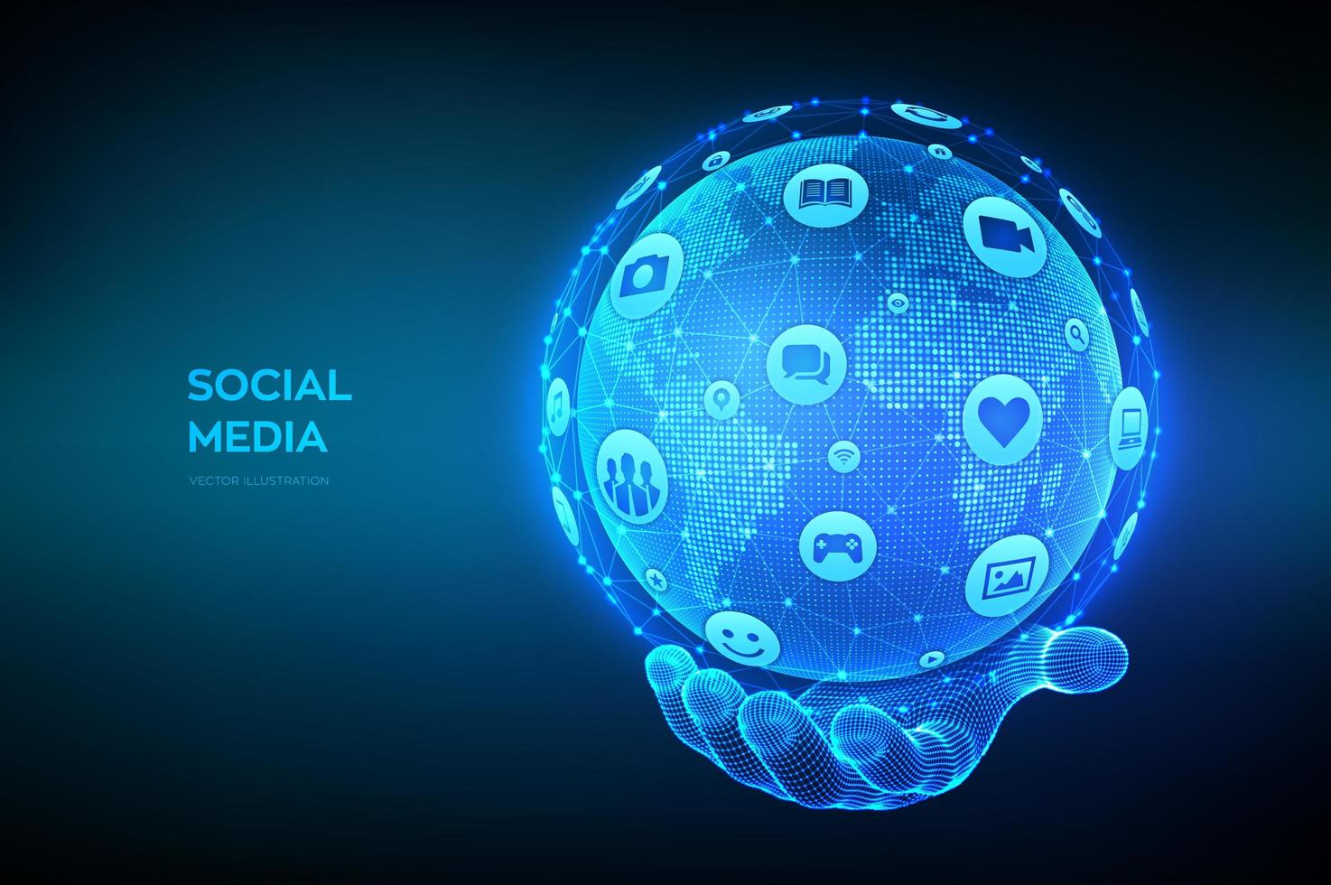 Social media connection concept. vector