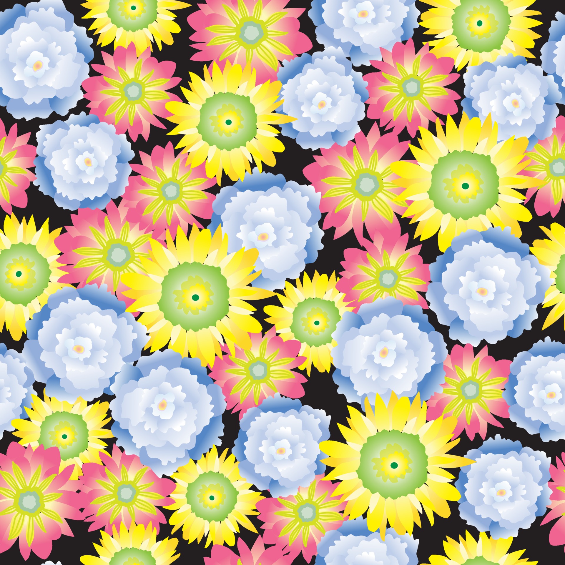 Flowers seamless pattern 3098774 Vector Art at Vecteezy