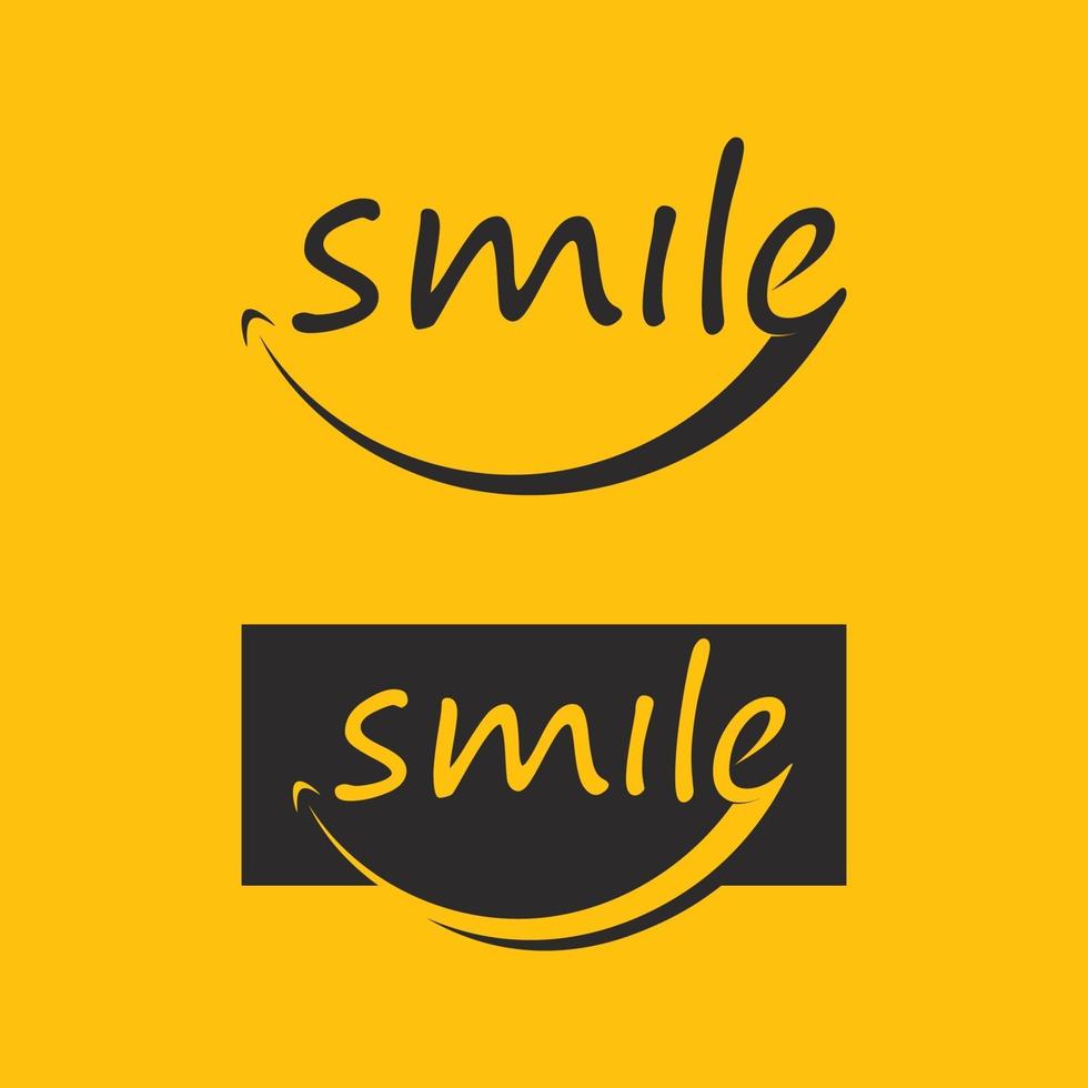 icono de sonrisa logo vector diseño feliz emoticon y vector emoji felicidad