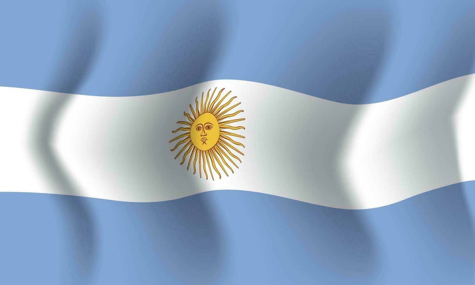 ondeando la bandera argentina. fondo para patriótico nacional vector