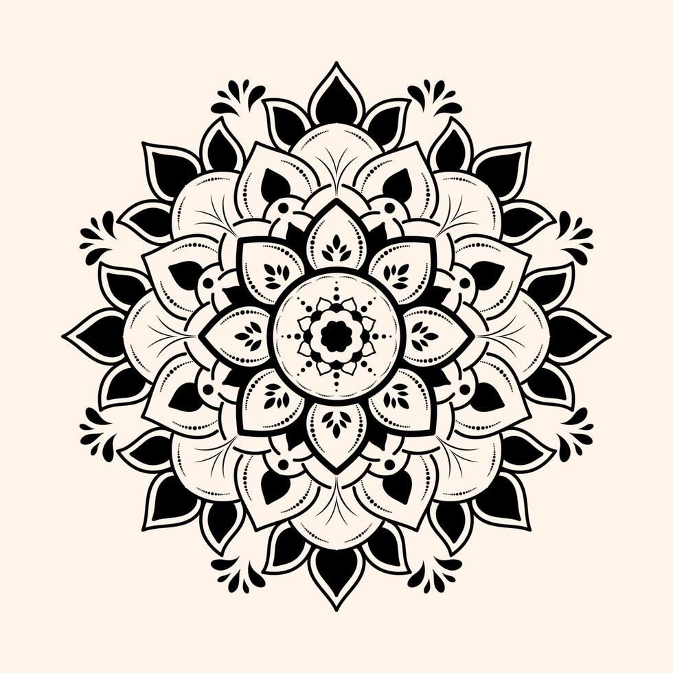 Mandala pattern design with hand drawn vector