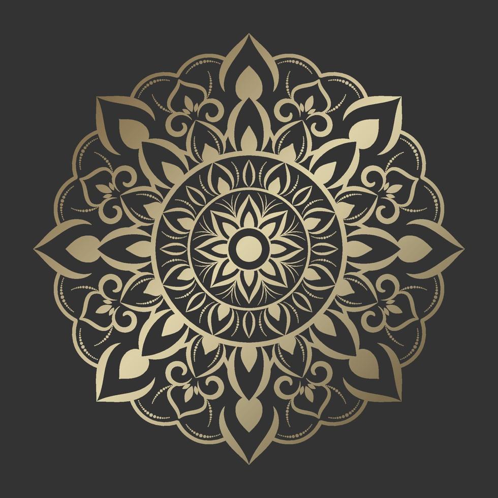 diseño de patrón de mandala con dibujado a mano vector