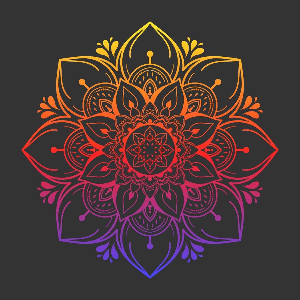 Mandala pattern design with hand drawn vector