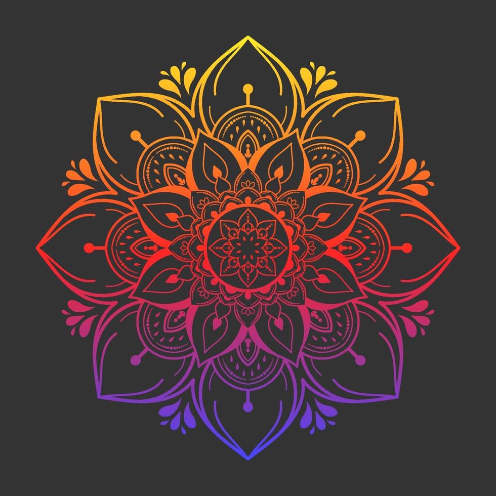 Mandala pattern design with hand drawn vector