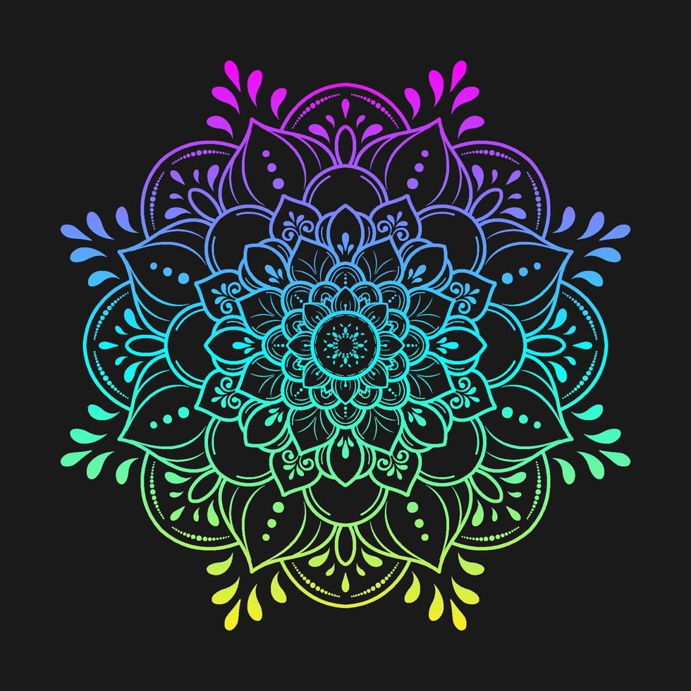 Mandala pattern design with hand drawn vector