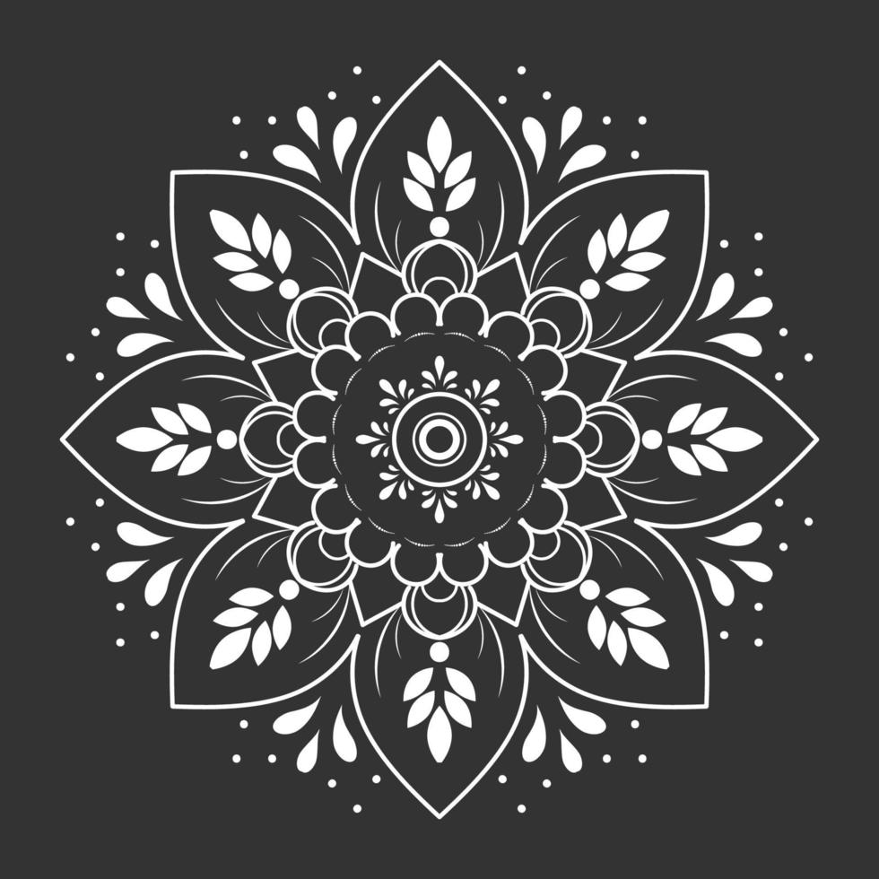 Mandala pattern design with hand drawn vector