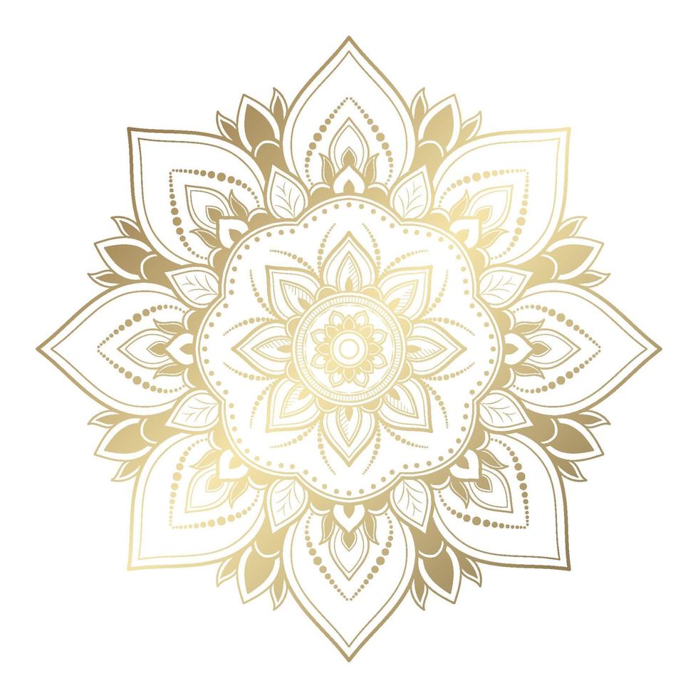 Mandala pattern design with hand drawn vector