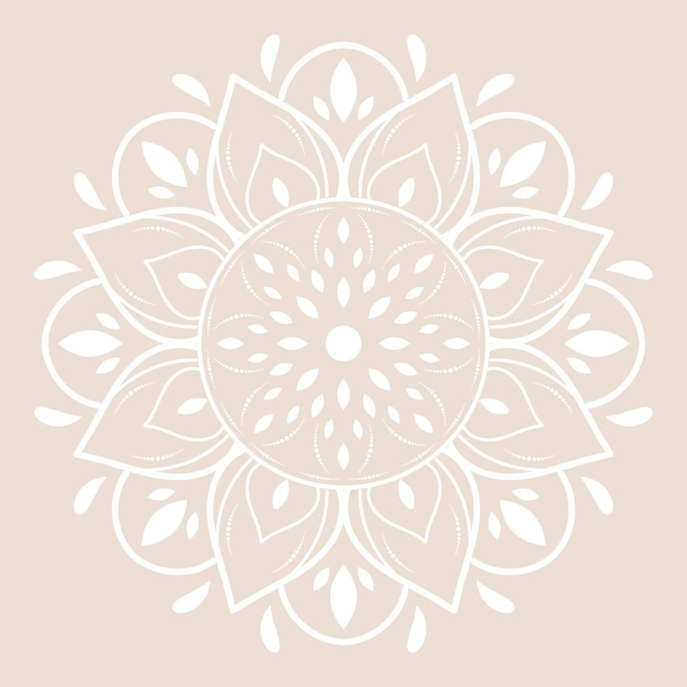 Mandala pattern design with hand drawn vector