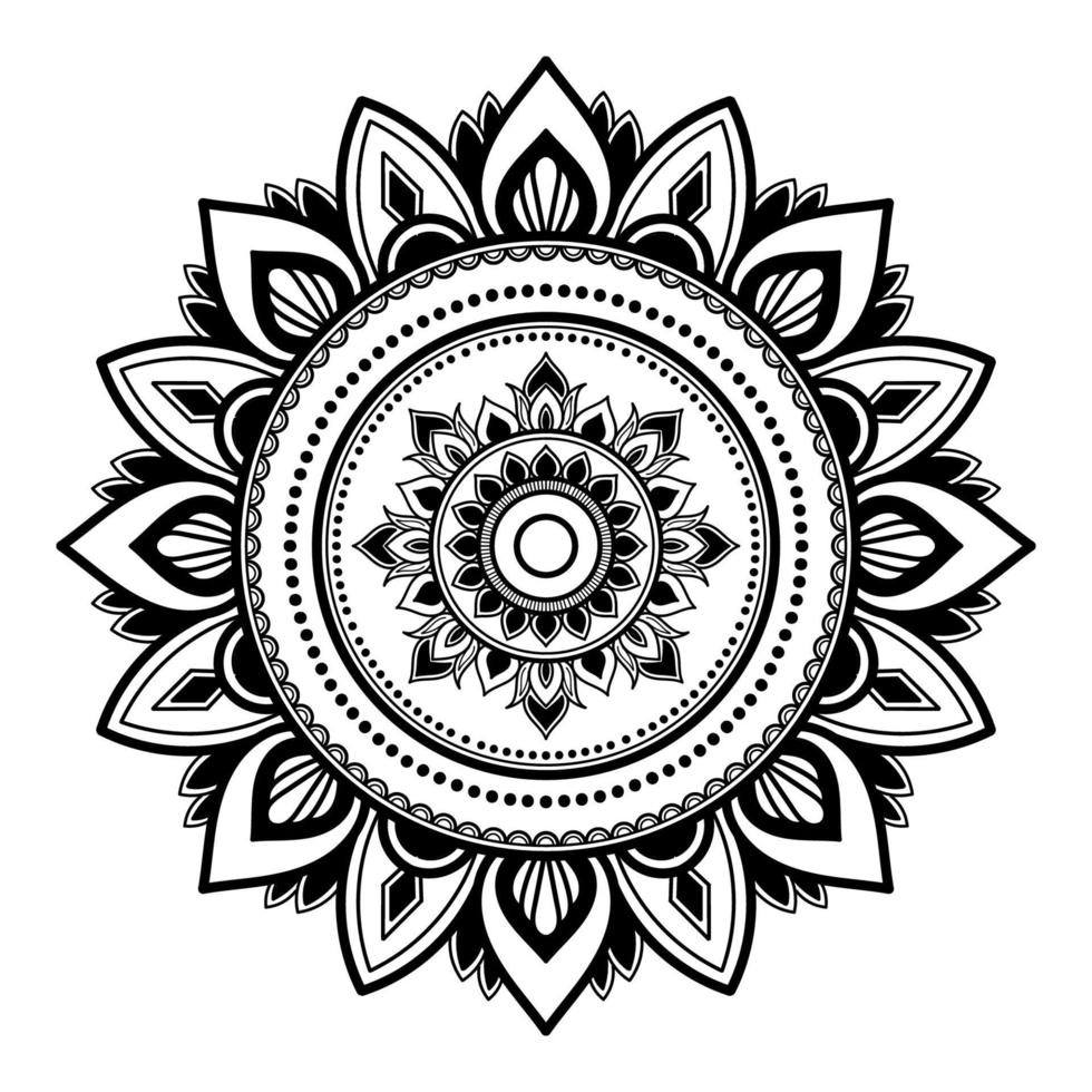 Mandala pattern design with hand drawn vector