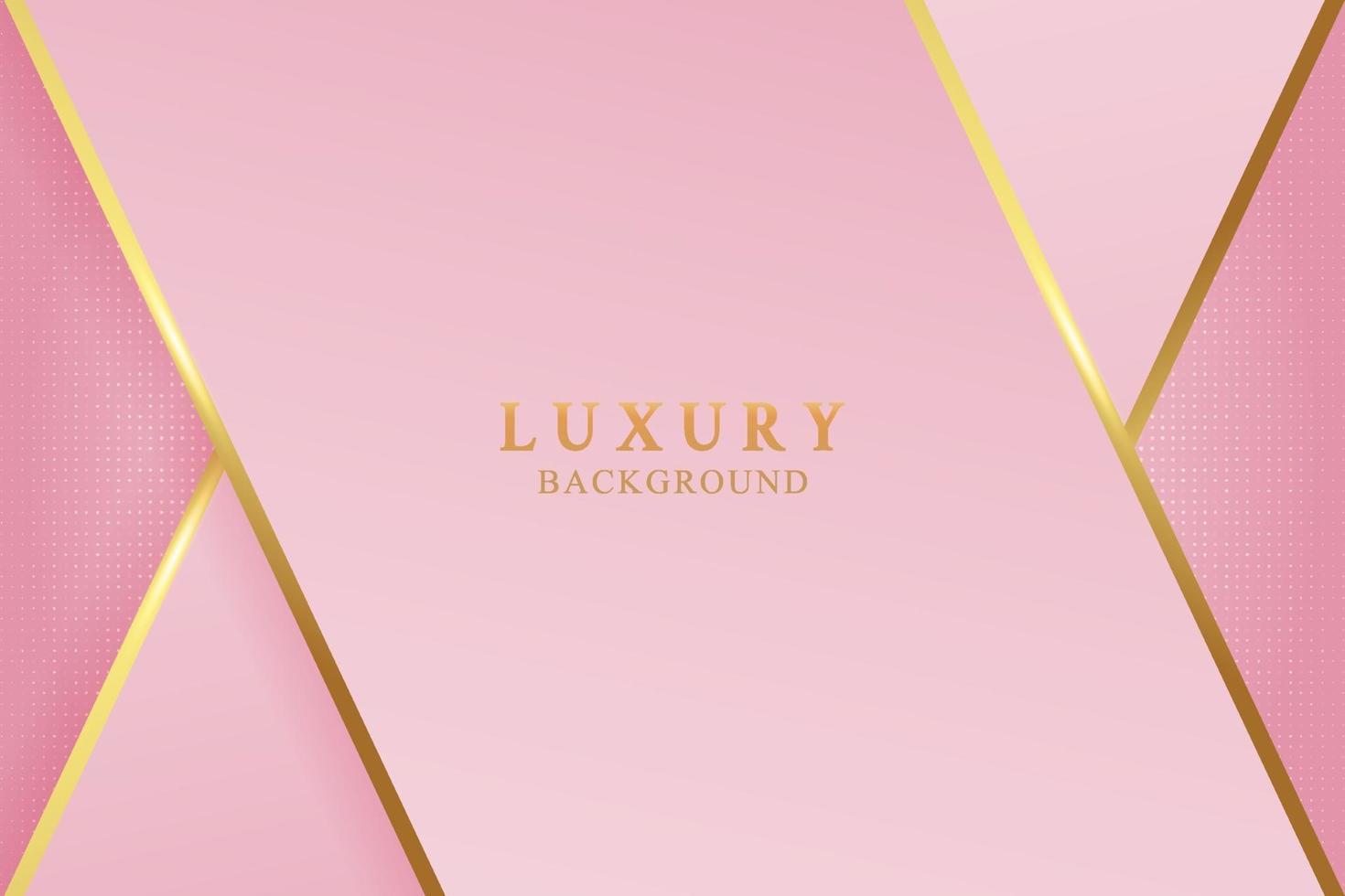 Elegante fondo de lujo rosa con textura de oro brillante y brillo. vector