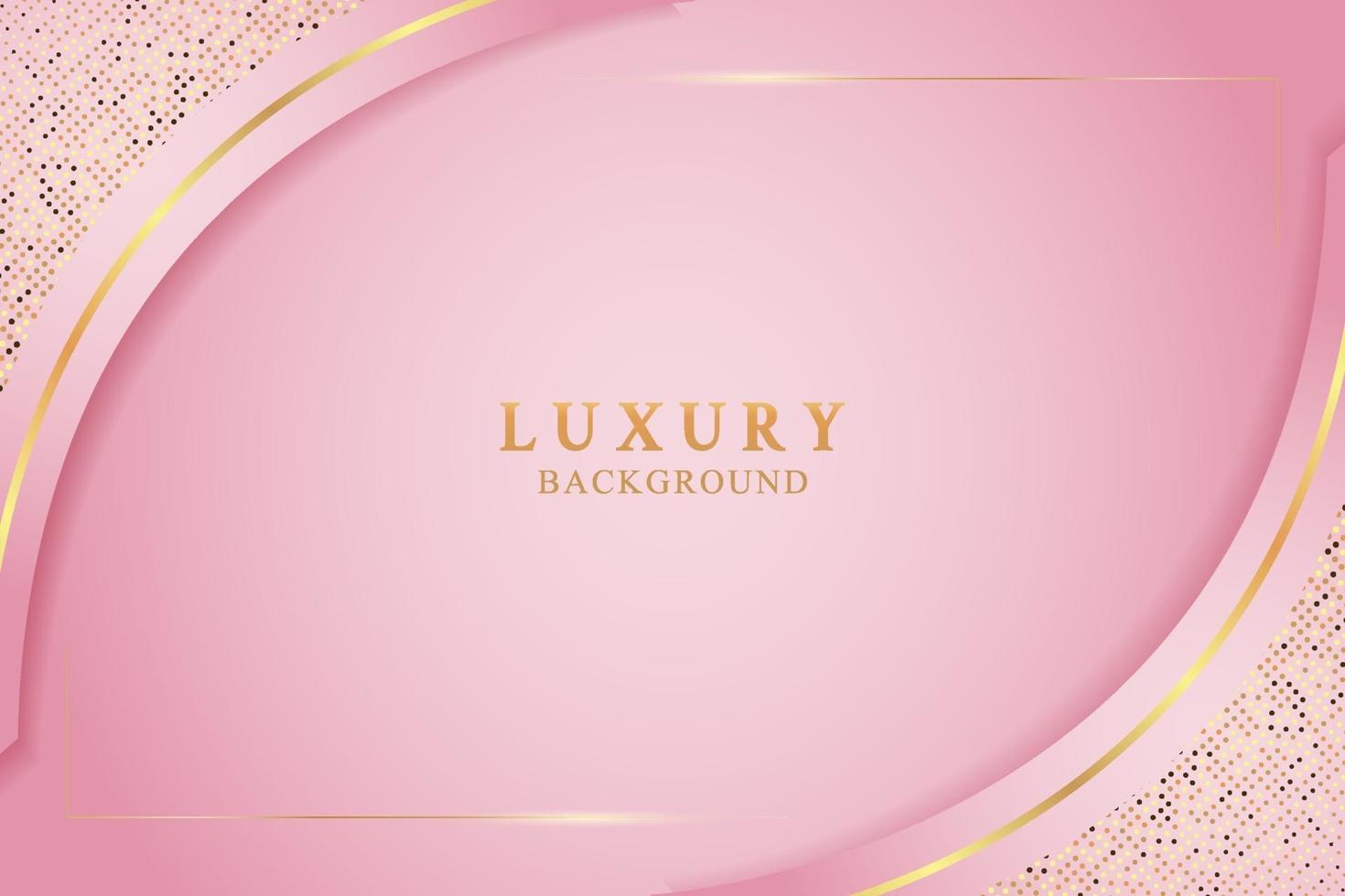 Elegant Pink Luxury background with shiny gold and glitter texture vector
