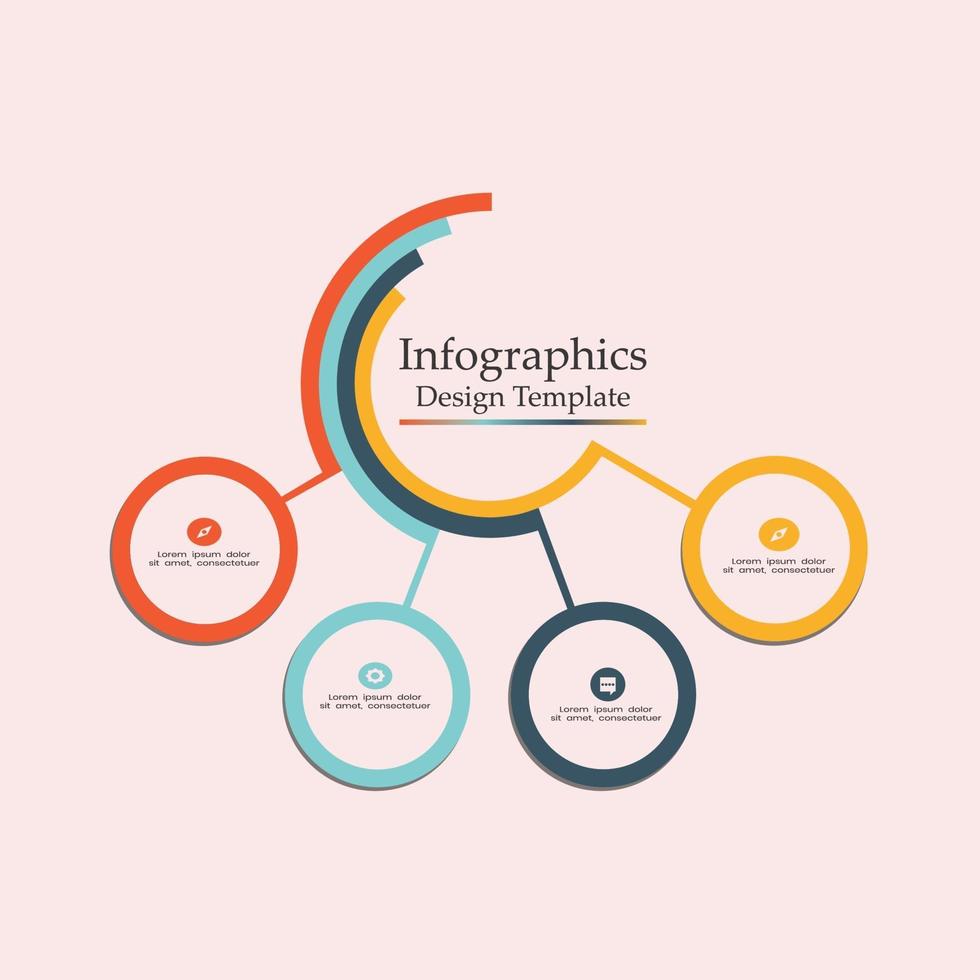 Business data visualization. Process chart. Abstract elements of graph vector