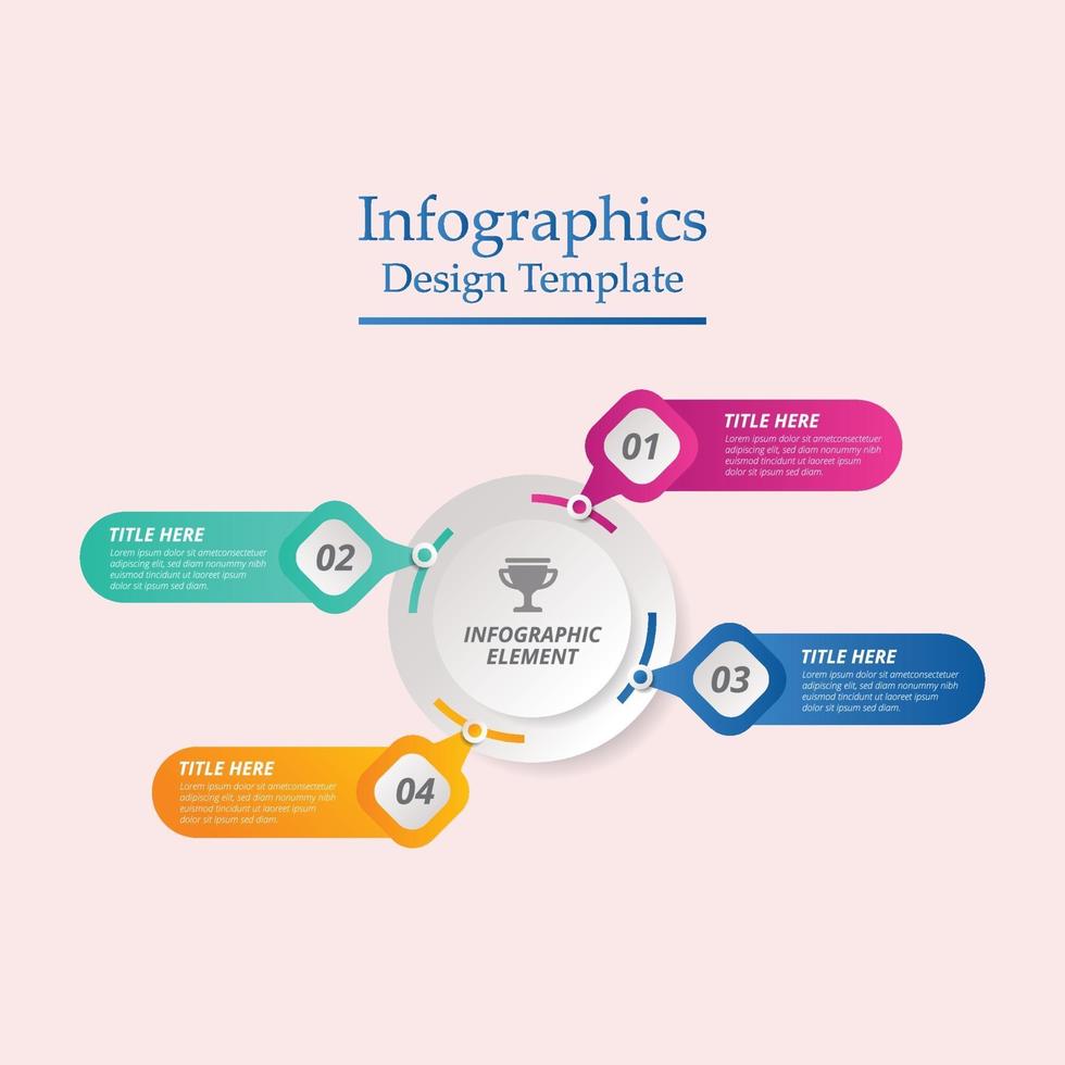 visualización de datos comerciales. diagrama del proceso. elementos abstractos del gráfico vector