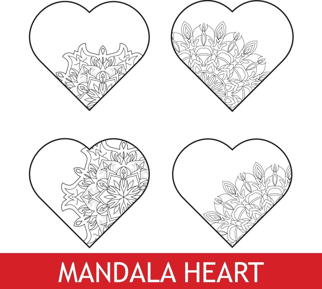 Flower heart, floral love collection vector