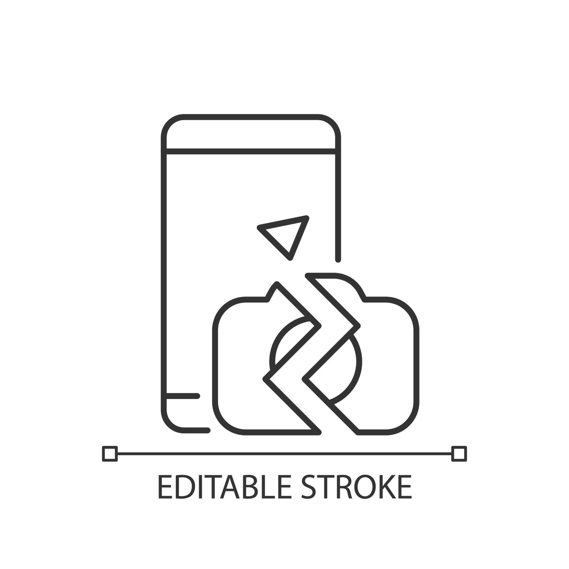 Camera not working linear icon 3099266 Vector Art at Vecteezy