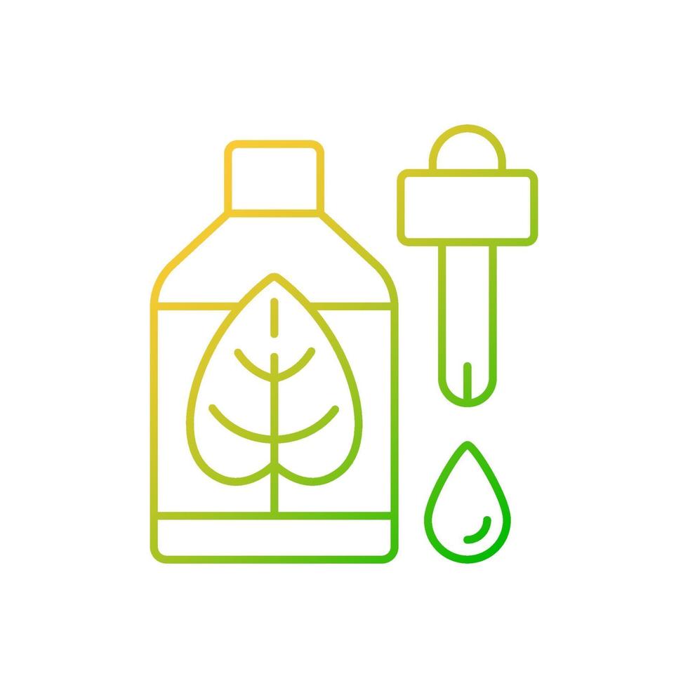 Natural skincare gradient linear vector icon