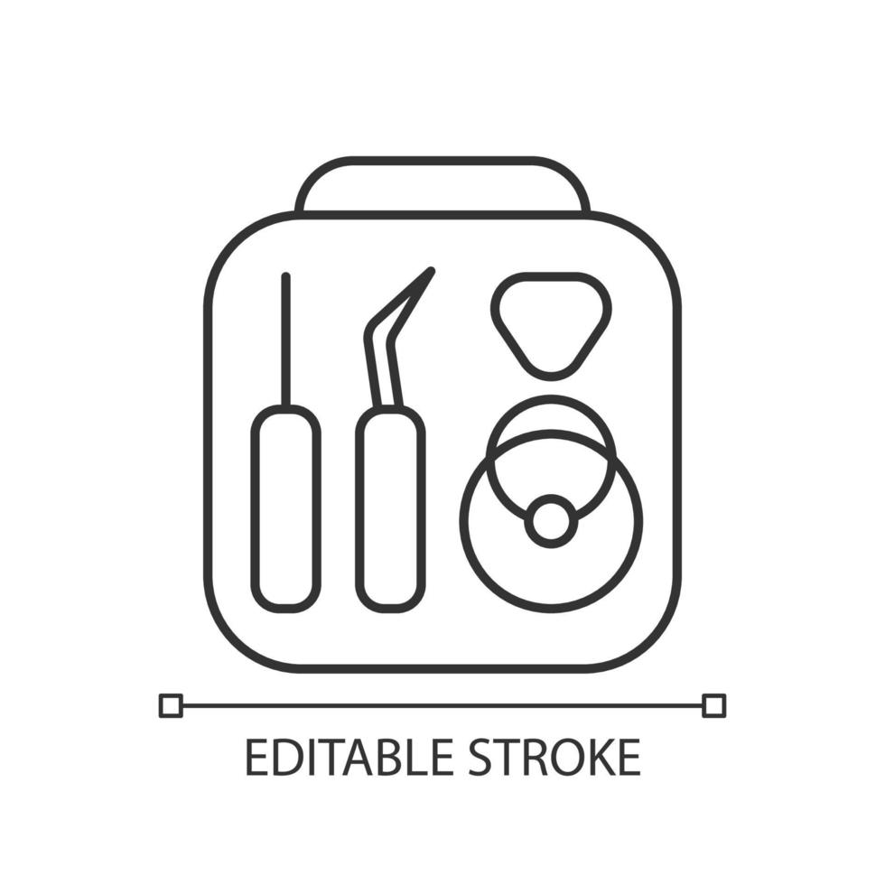 Phone repair kit linear icon vector