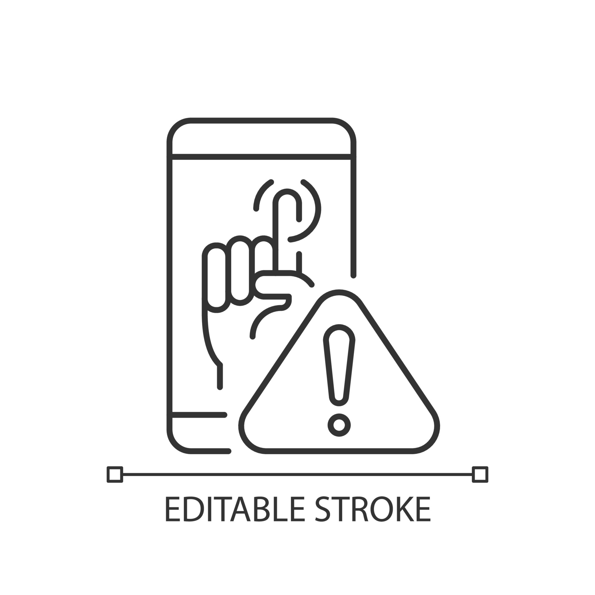 Touch display not working linear icon 3099325 Vector Art at Vecteezy