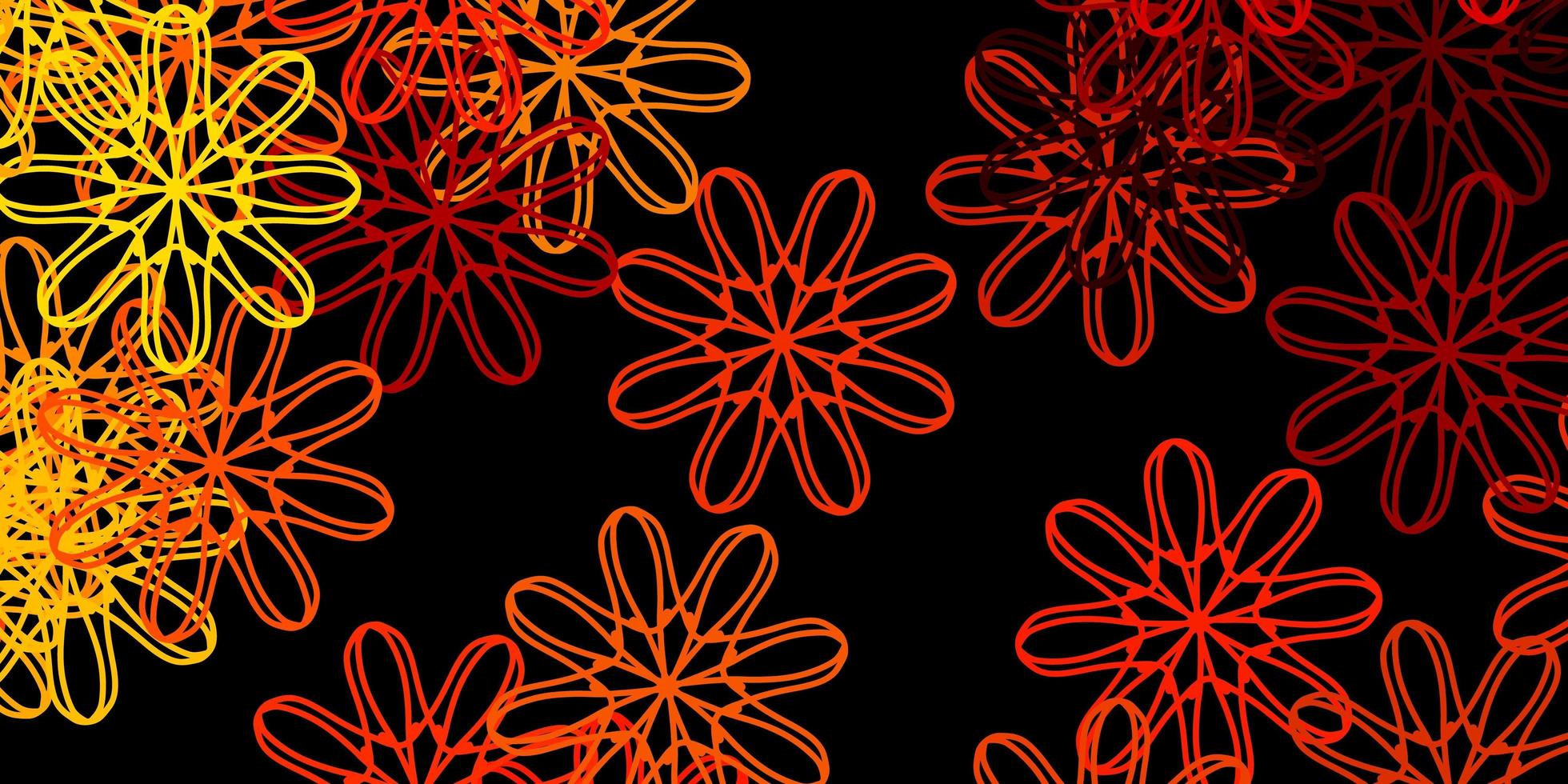 Dark Orange vector background with random forms.