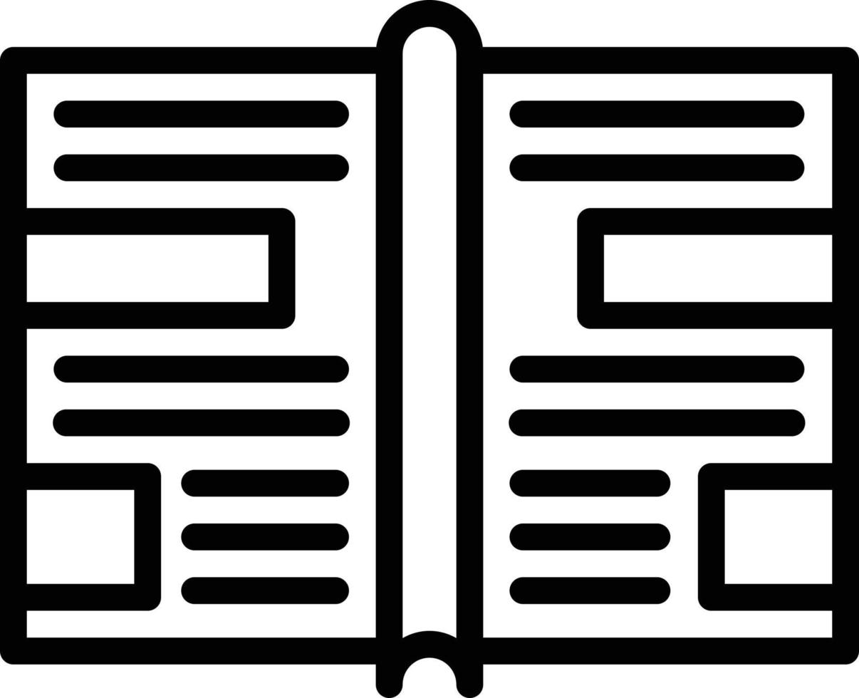Line icon for leaflet promo vector
