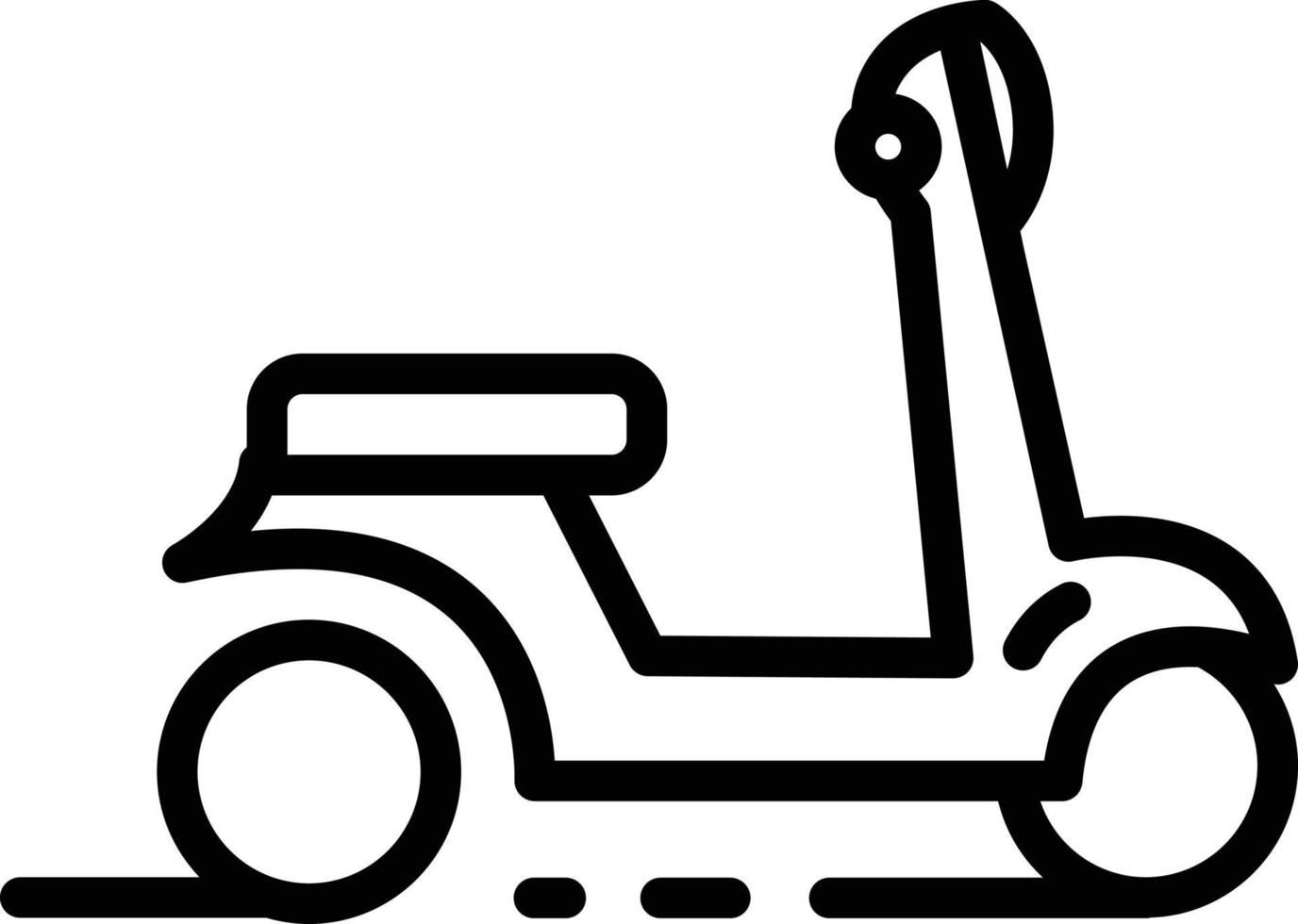 icono de línea para scooter vector