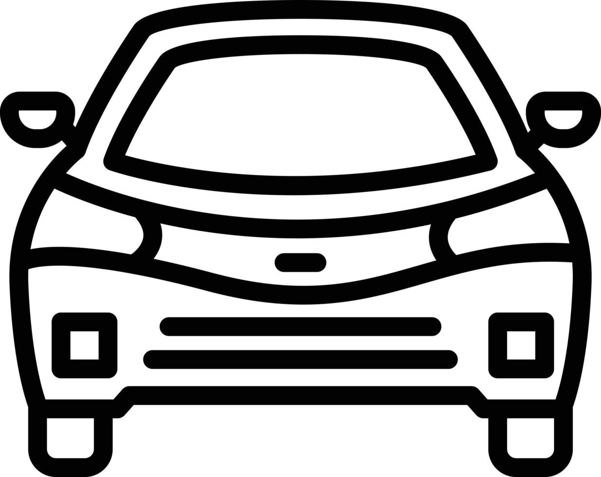 icono de línea para coche vector