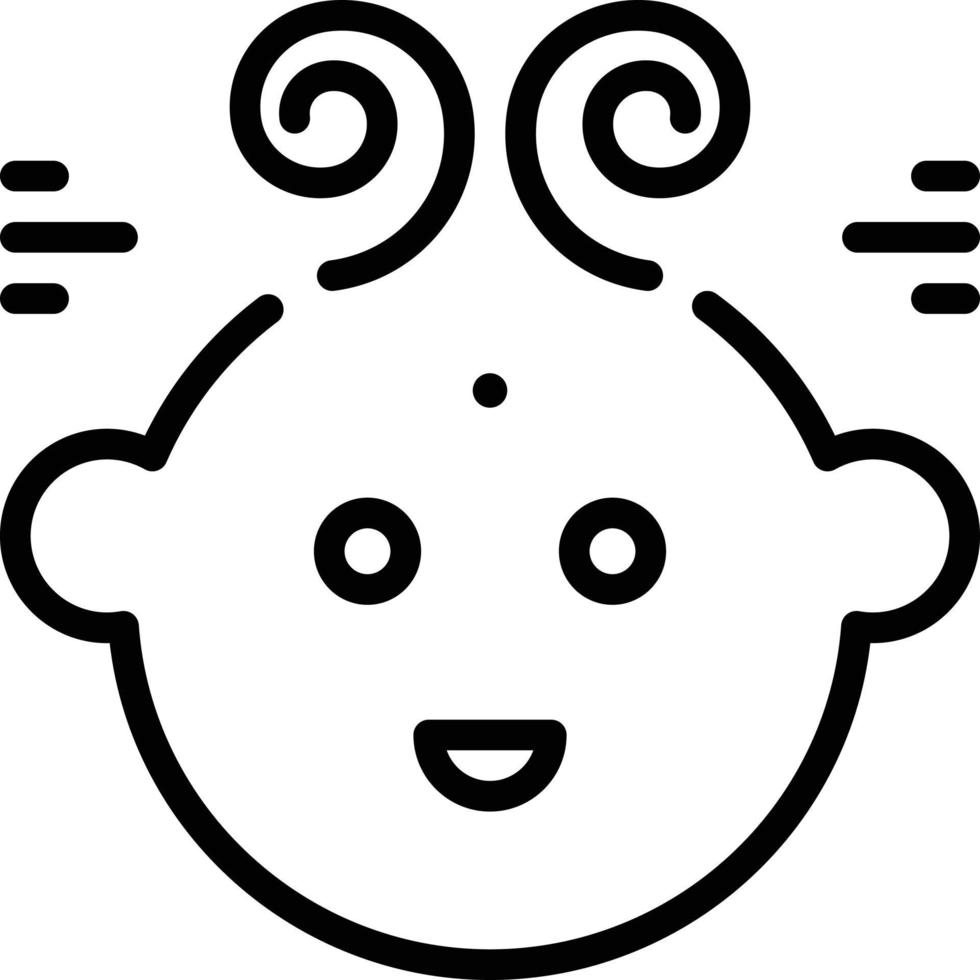 Line icon for bebe vector