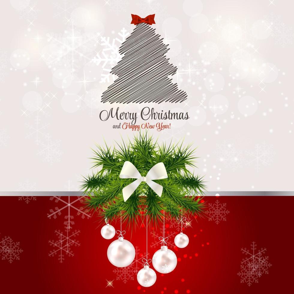 Abstract Beauty Christmas and New Year Background. Vector Illust