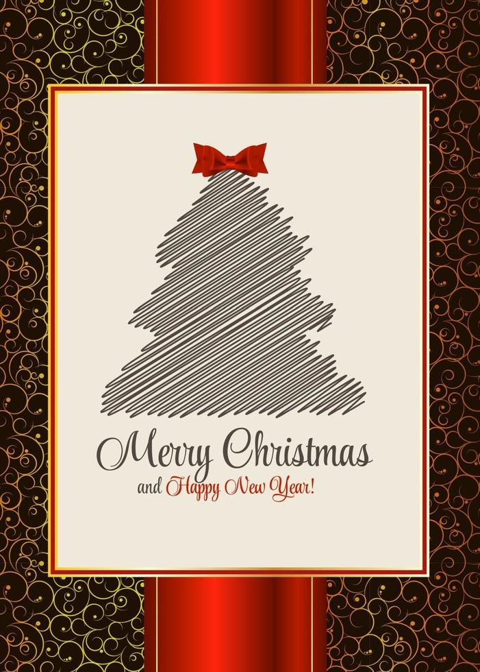 Abstract Beauty Christmas and New Year Background. Vector Illust