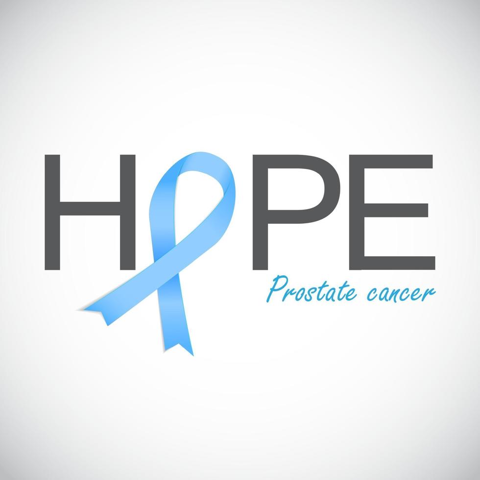Ilustración de vector de cinta azul de conciencia de cáncer de próstata