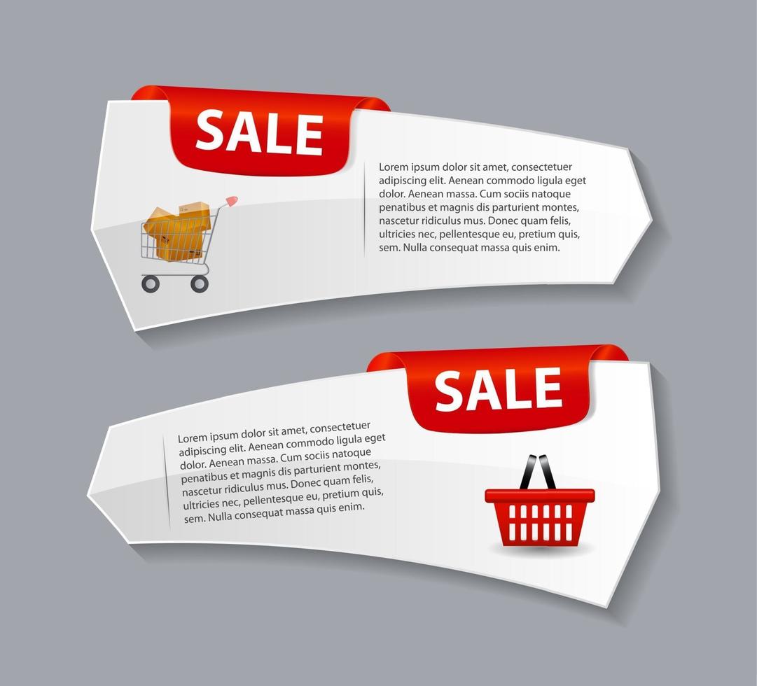 Sale Banner with Place for your Text. Vector Illustration