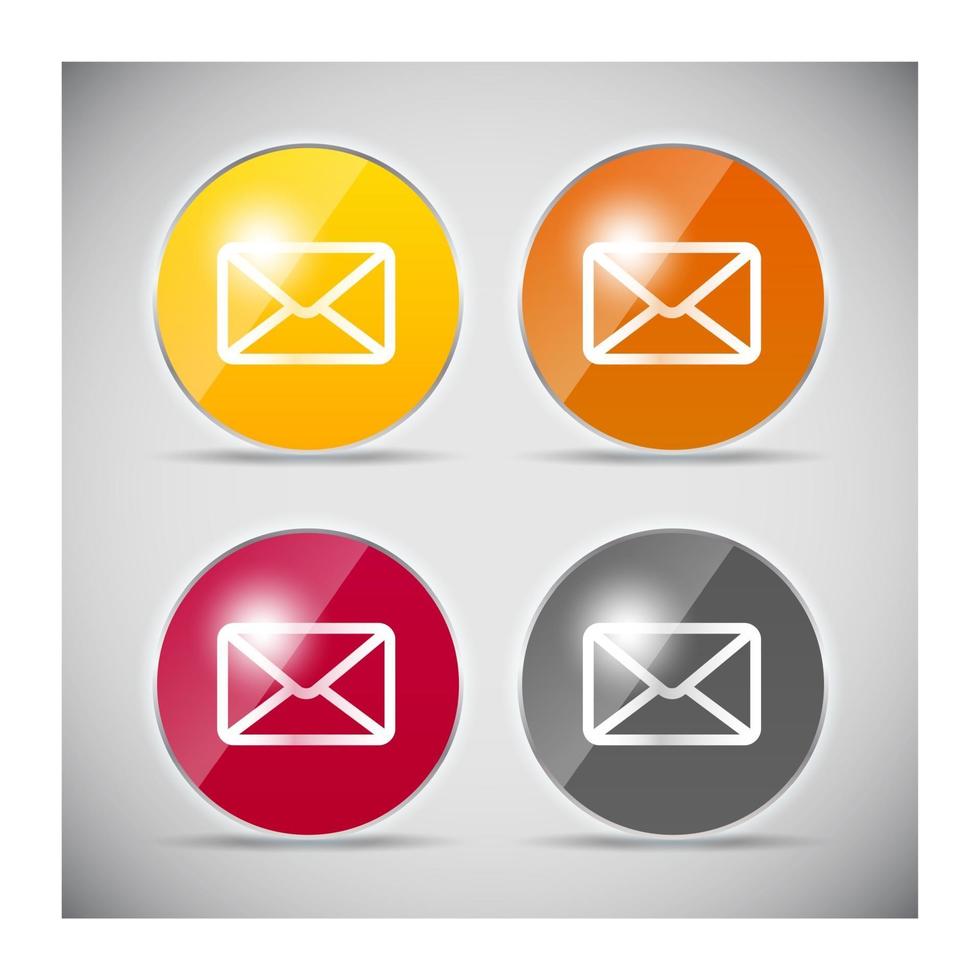 Shine glossy computer icon vector illustration