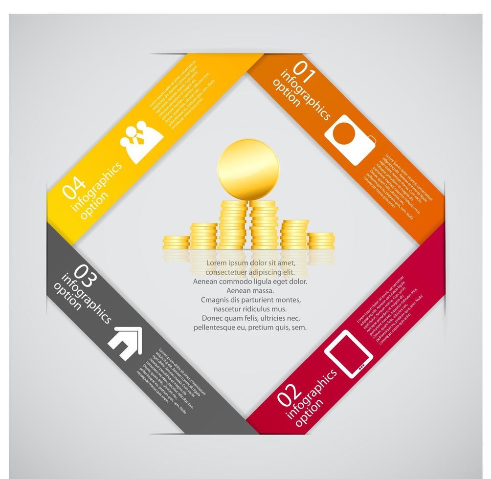 Ilustración de vector de plantilla de negocio de infografía