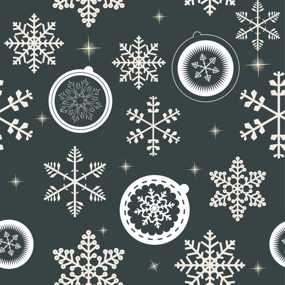 Winter Christmas New Year Seamless Pattern. Beautiful Texture wi vector