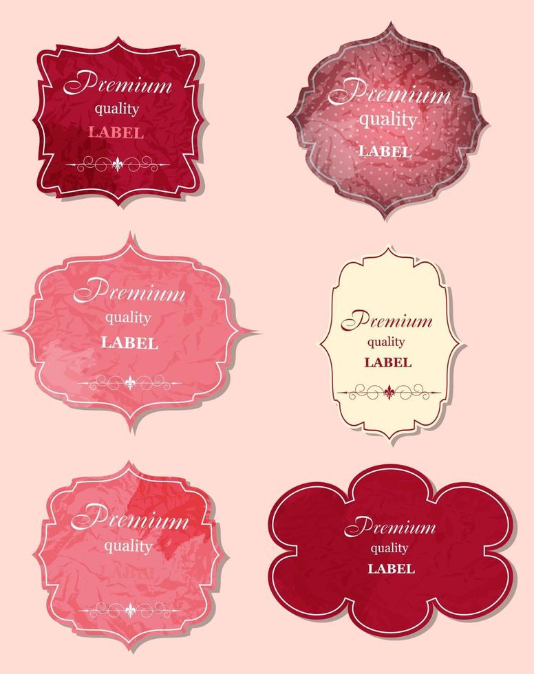 aged paper labels vector illustration