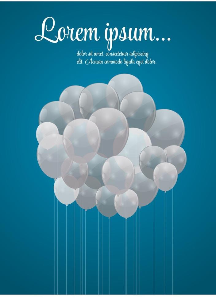 Color glossy balloons background vector illustration