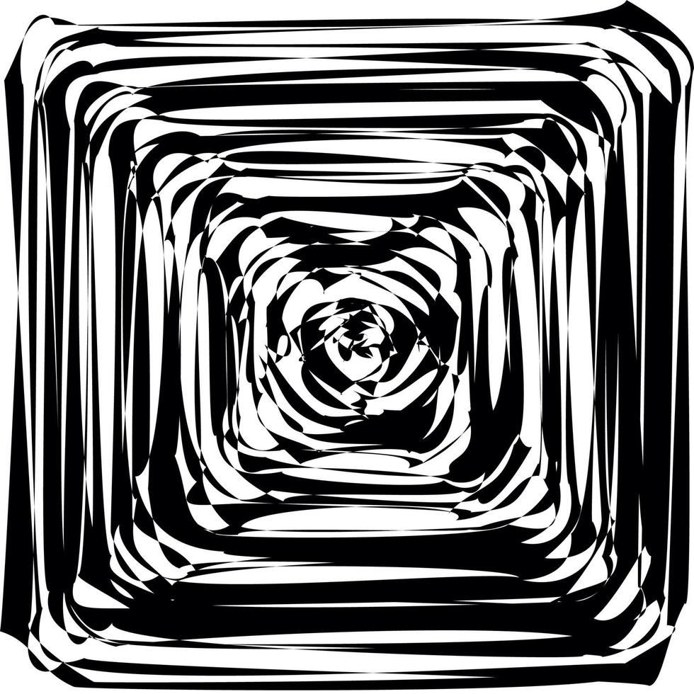 Black and White Hypnotic Background. Vector Illustration.