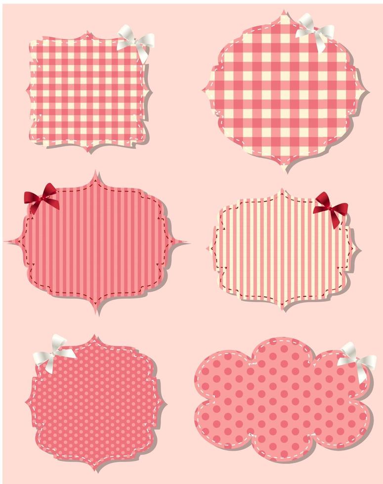 set of different Valentine dey labels, design elements vector