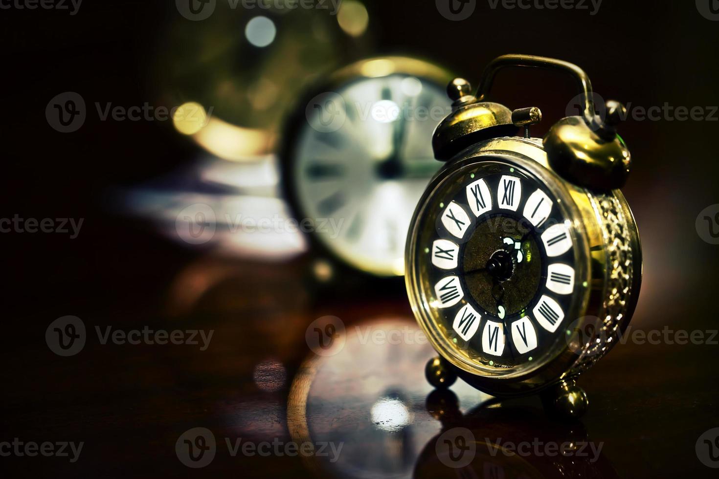 Retro Abstract Industrial Vintage Technology Clock photo