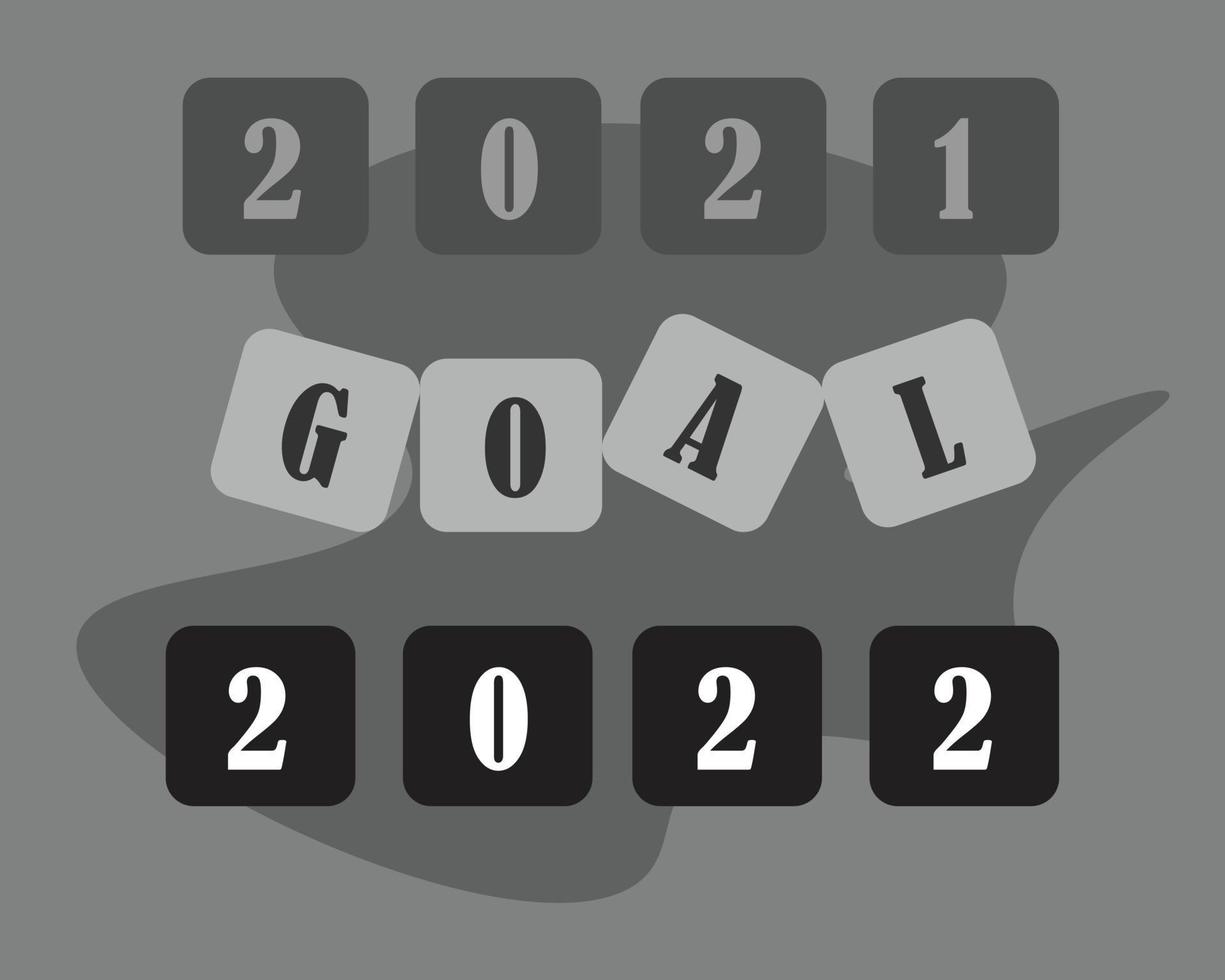 New Year Goal 2022 vector