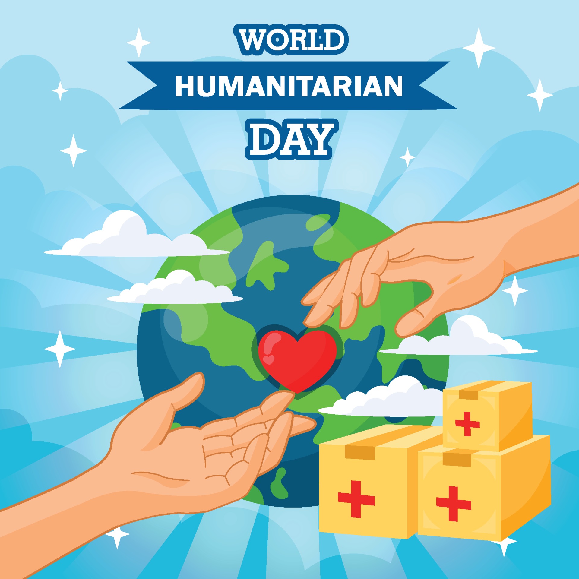 World Humanitarian Day Concept 3100445 Vector Art at Vecteezy
