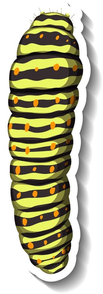 A sticker template with Caterpillar isolated vector