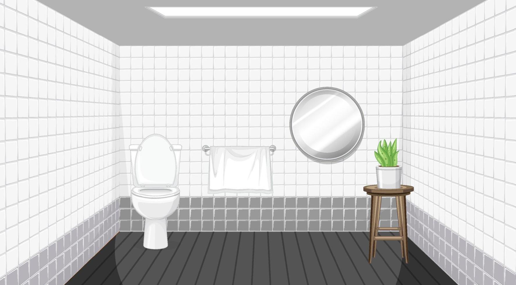 diseño de interiores de baño con muebles vector