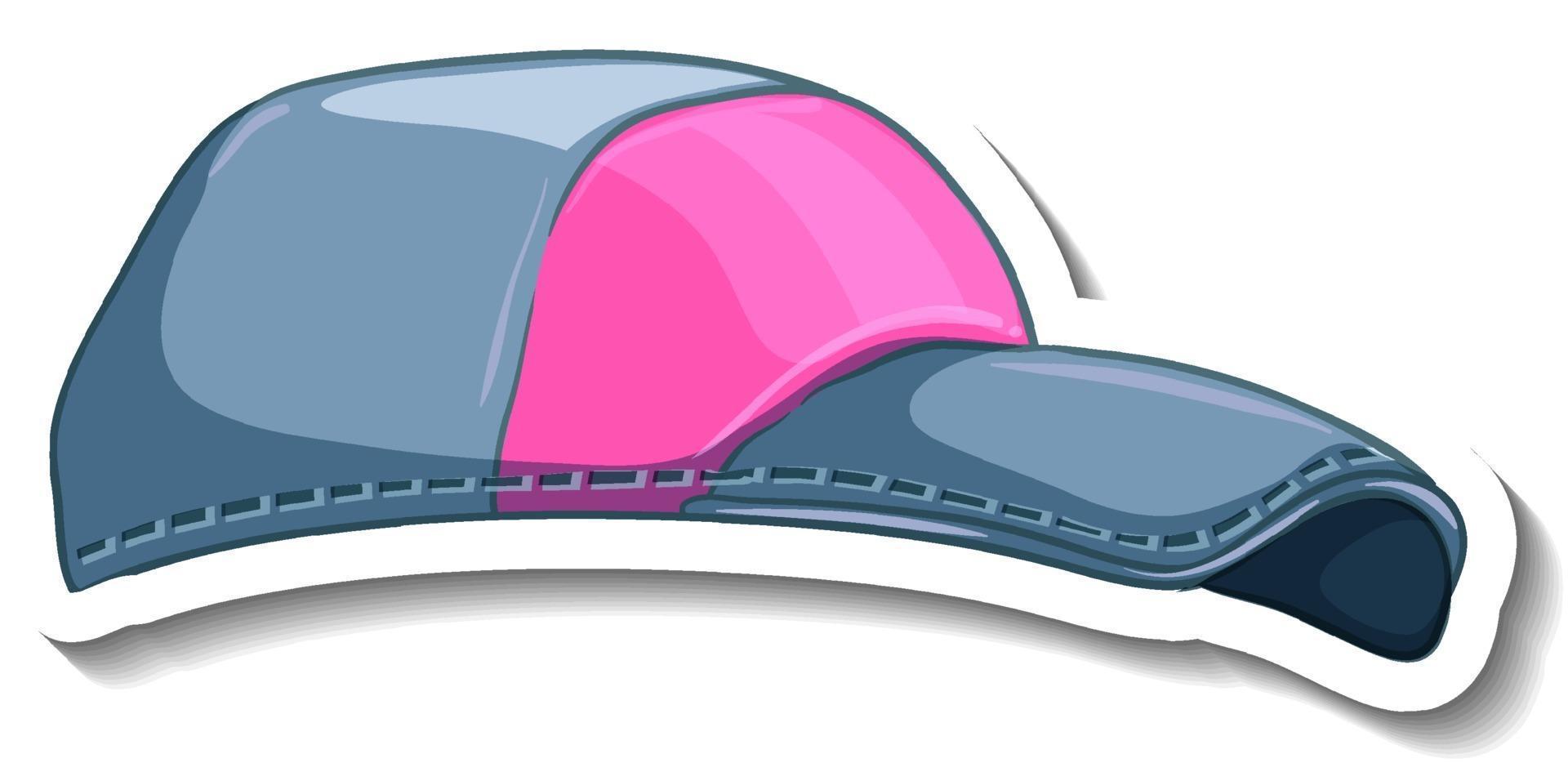 A sticker template with a jeans cap isolated vector