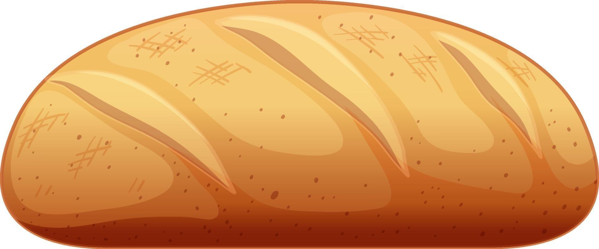 Baguette in cartoon style isolated on white background vector