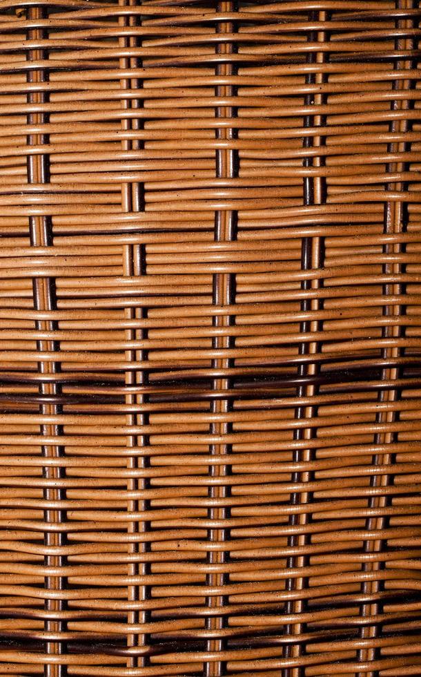 cesta de paja de madera natural tradicional foto