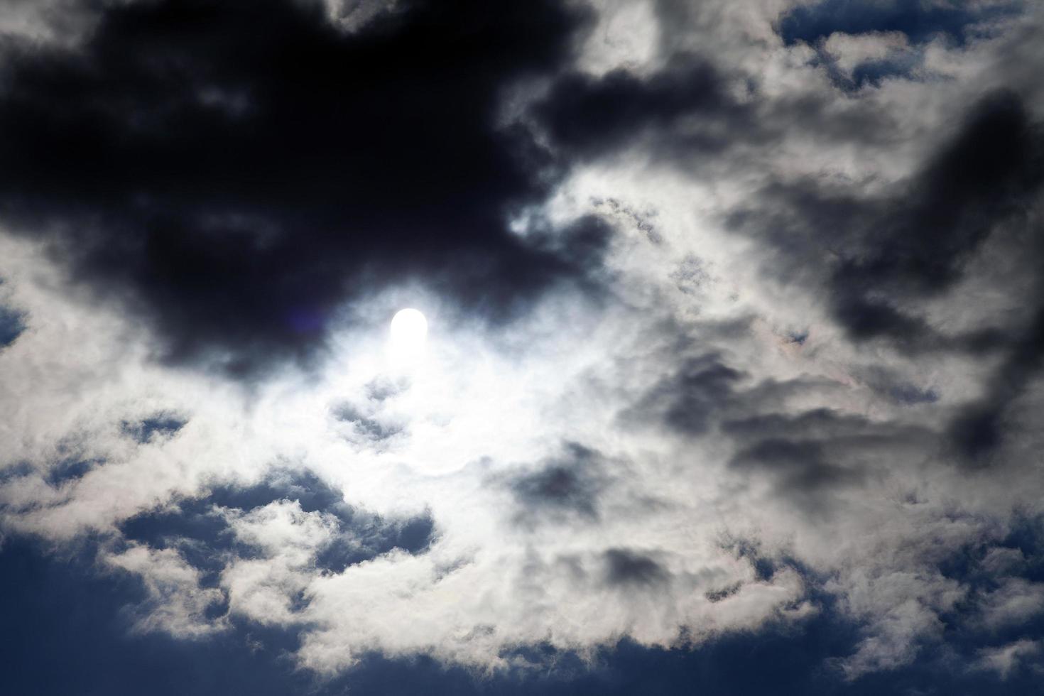 Dark and Shiny Soft Clouds on Sky photo