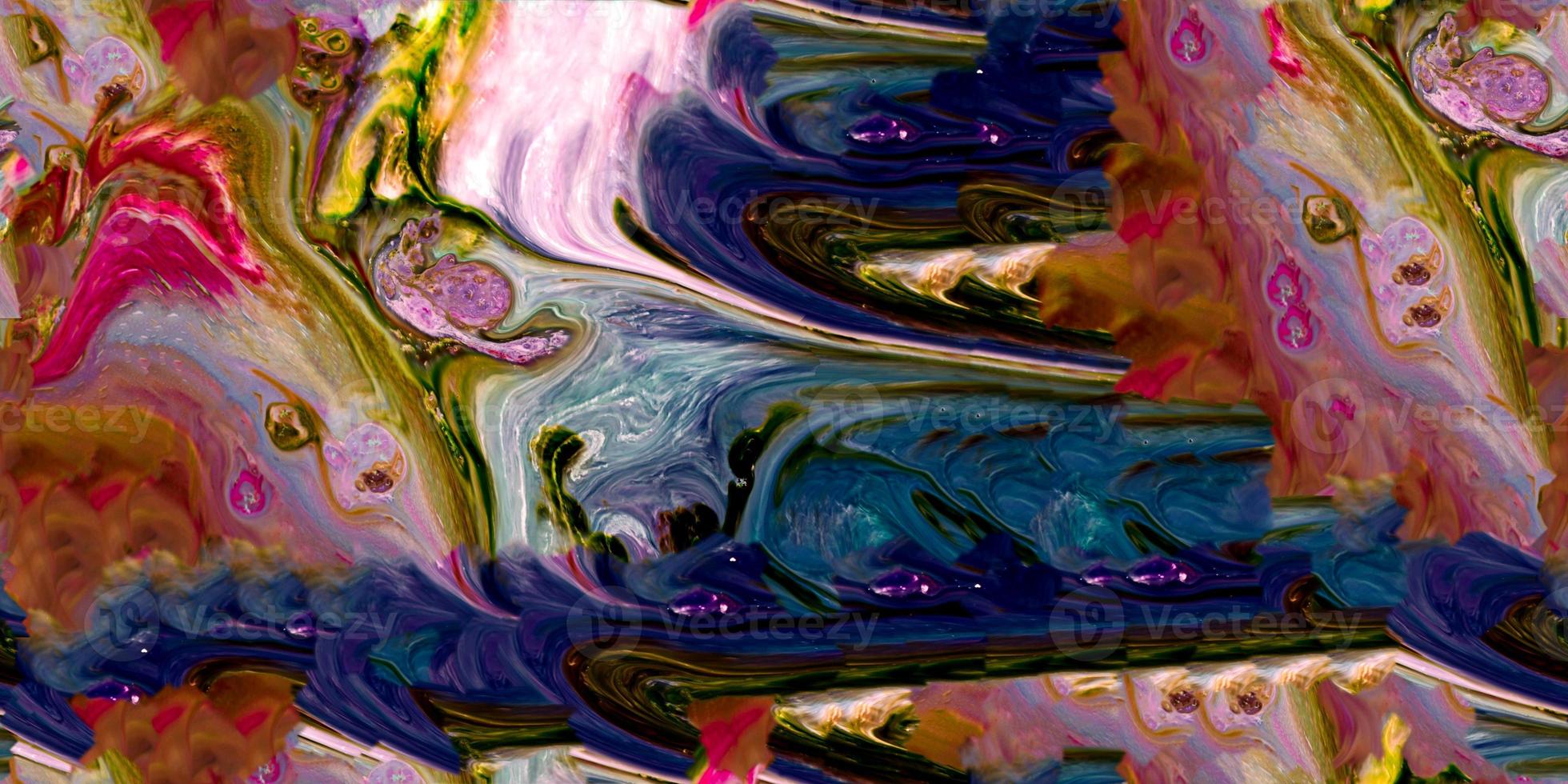 Pintura de colores abstractos surrealistas sin fisuras y fondo enlosable foto