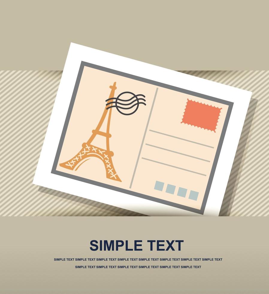 Postcard icon paper vector